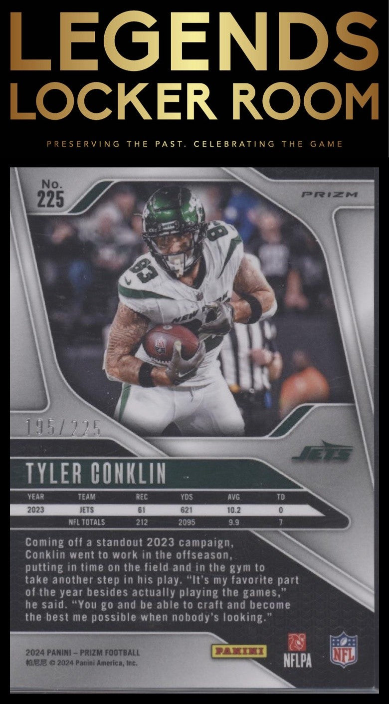 2024 Panini Prizm #225 Tyler Conklin Purple Ice #/225