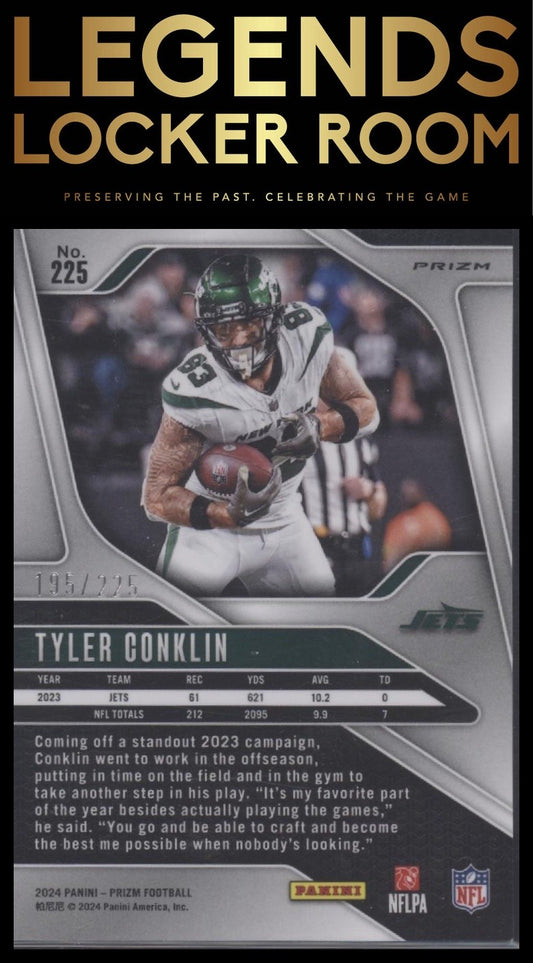 2024 Panini Prizm #225 Tyler Conklin Purple Ice #/225