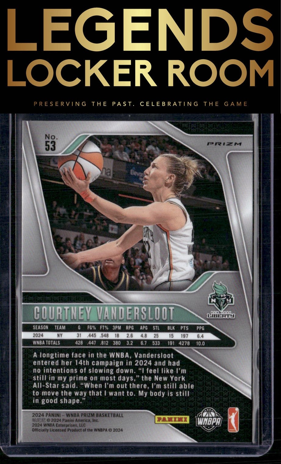 2024 Panini Prizm WNBA #53 Courtney Vandersloot Silver Prizms