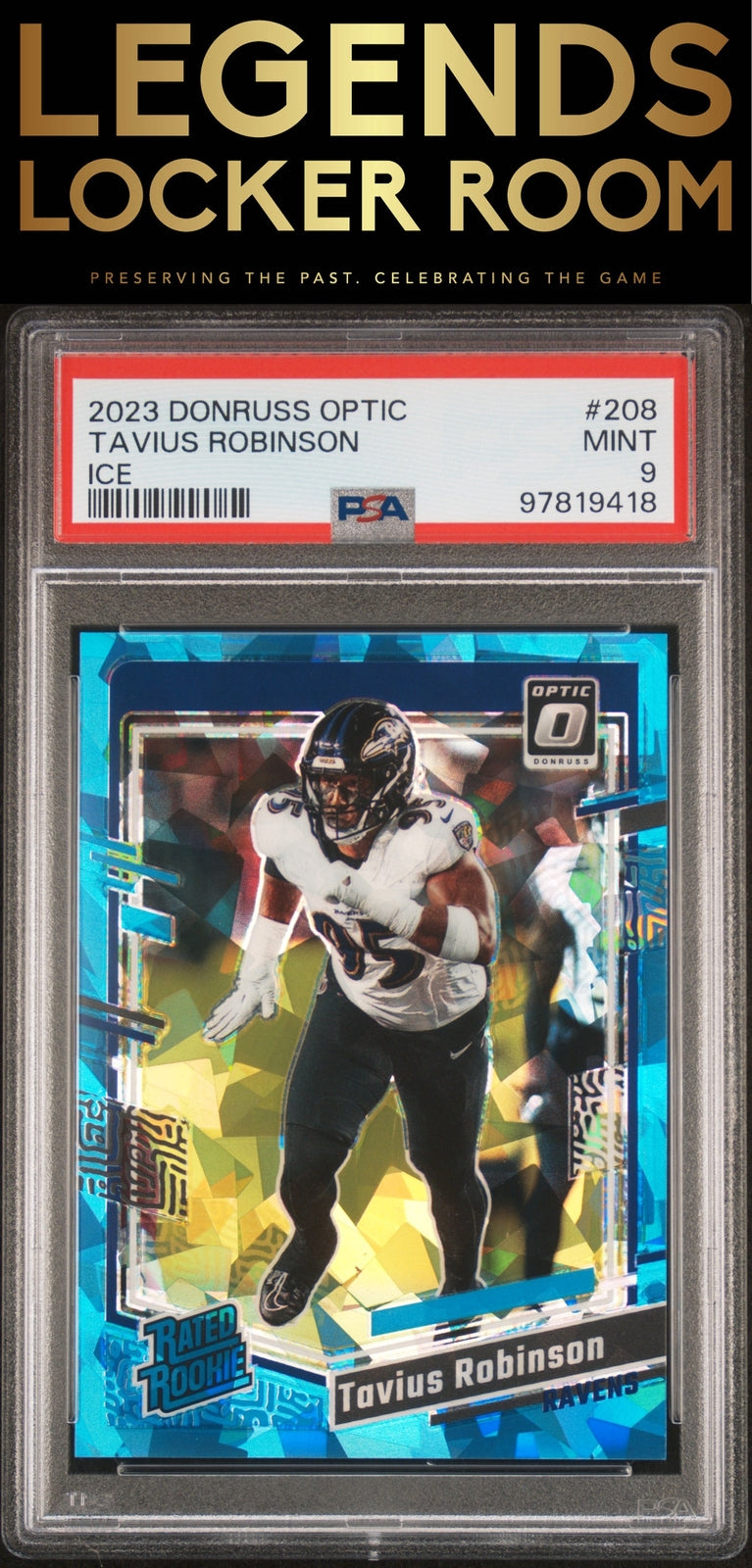 2023 Panini Donruss Optic #208 Tavius Robinson Ice PSA 9
