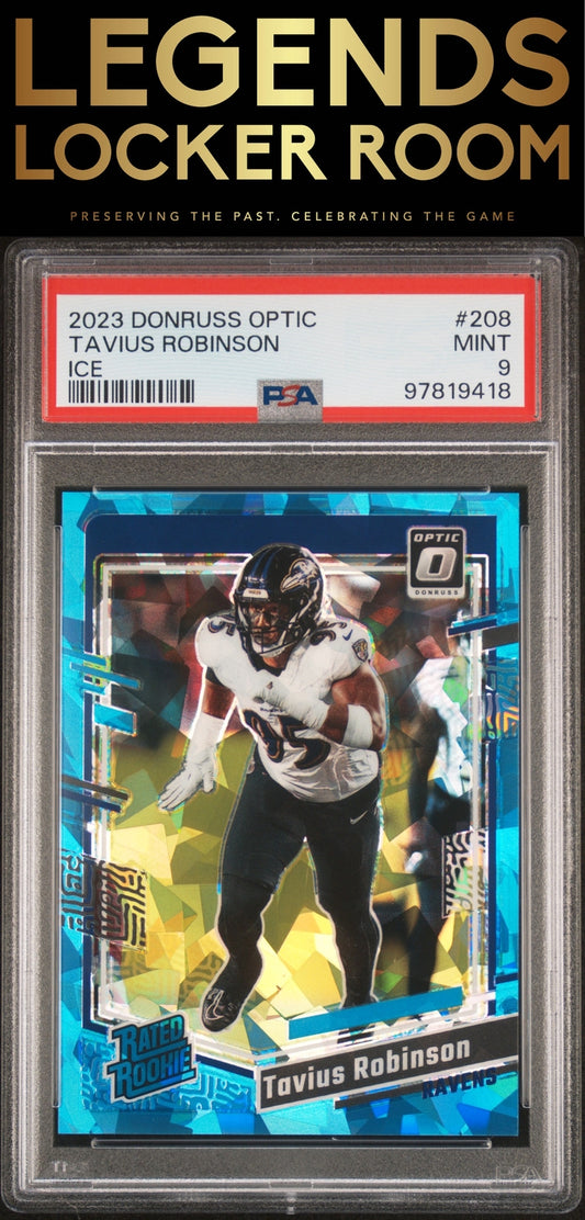2023 Panini Donruss Optic #208 Tavius Robinson Ice PSA 9