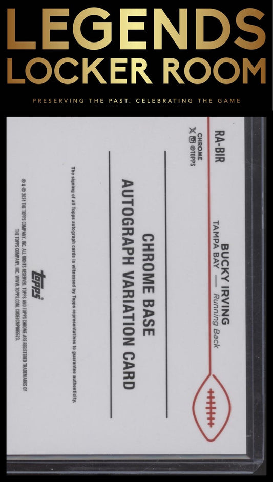 2024 Topps Chrome Bucky Irving Rookie Auto Green Geometric Refractor /99