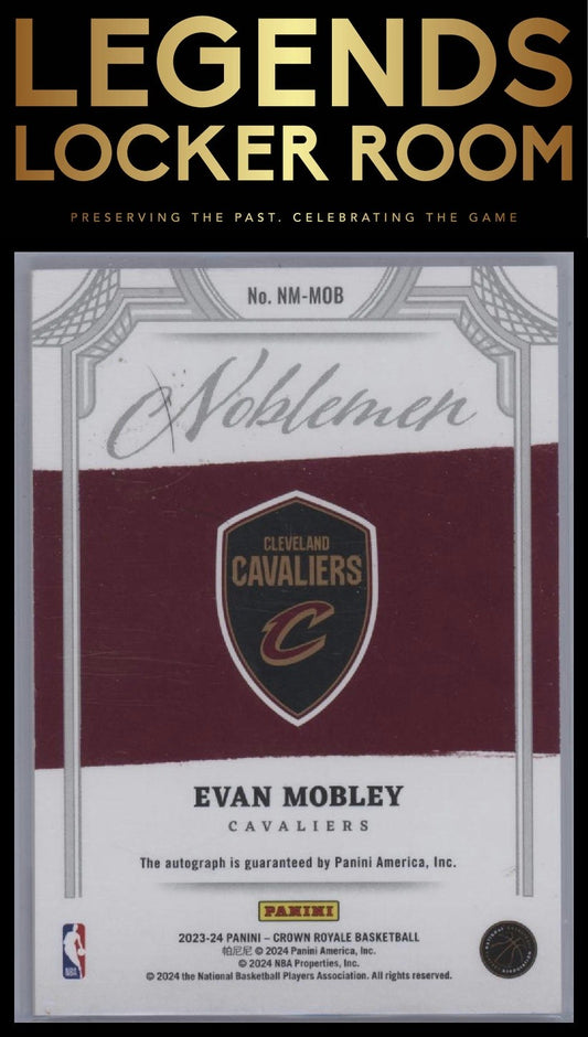 2023-24 Panini Crown Royale #NM-MOB Evan Mobley Noblemen #/99