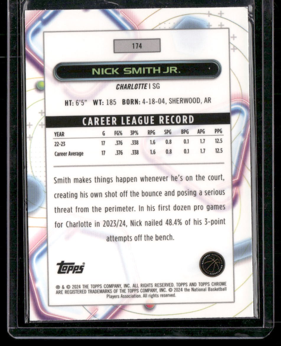 2023-24 Topps Chrome Cosmic #174 Nick Smith Jr.