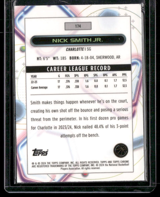 2023-24 Topps Chrome Cosmic #174 Nick Smith Jr.