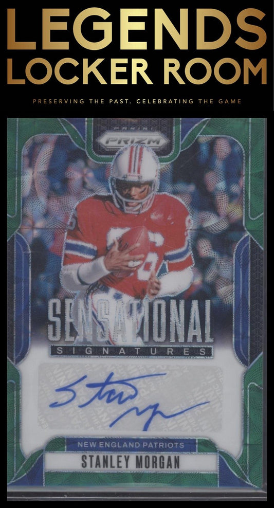 2024 Panini Prizm Stanley Morgan Sensational Signatures Green Scope Prizm #/75
