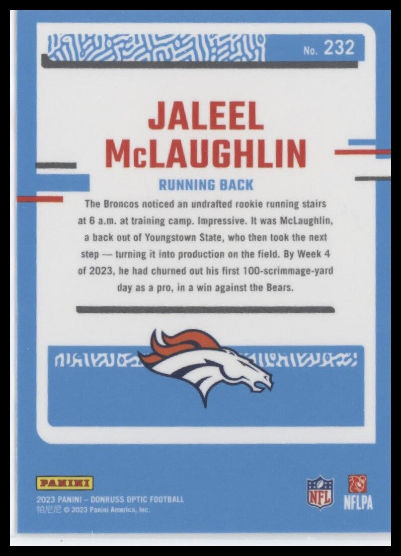 2023 Donruss Optic #232 Jaleel McLaughlin