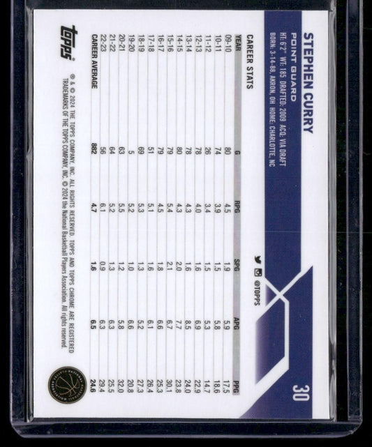 2023-24 Topps Chrome #30 Stephen Curry