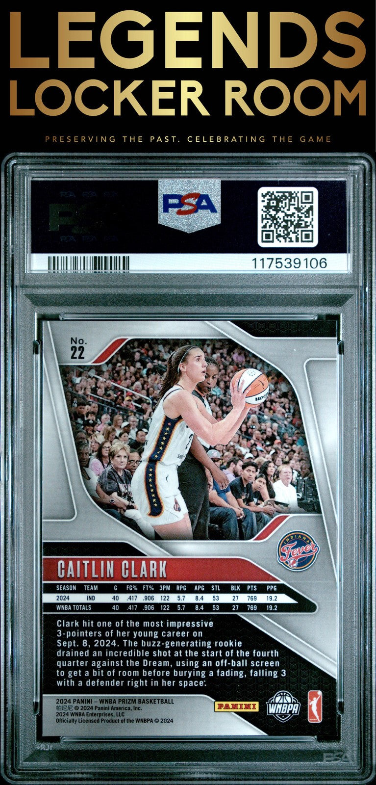 2024 Panini Prizm Wnba #22 Caitlin Clark PSA 9
