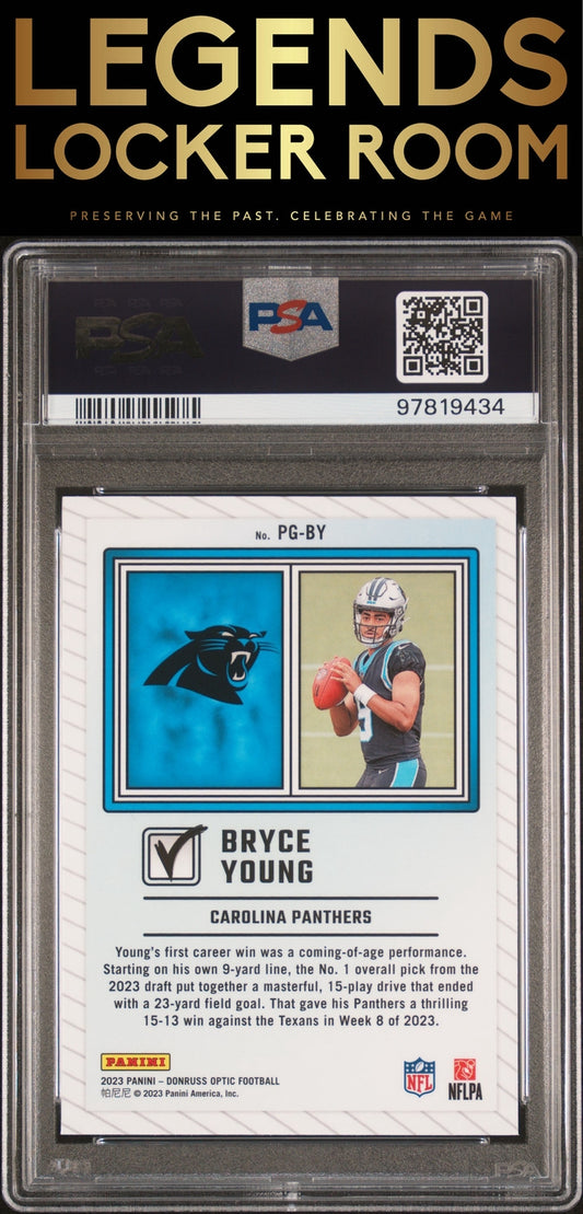 2023 Panini Donruss Optic Passing Grade #PGBY Bryce Young PSA 9