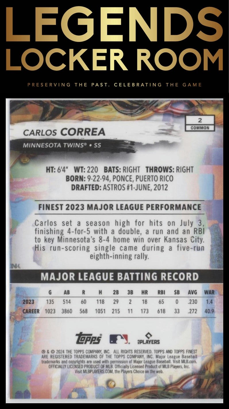 2024 Finest #2 Carlos Correa