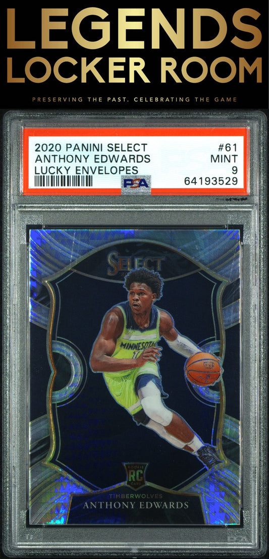2020 Panini Select #61 Anthony Edwards Lucky Envelopes /8 PSA 9