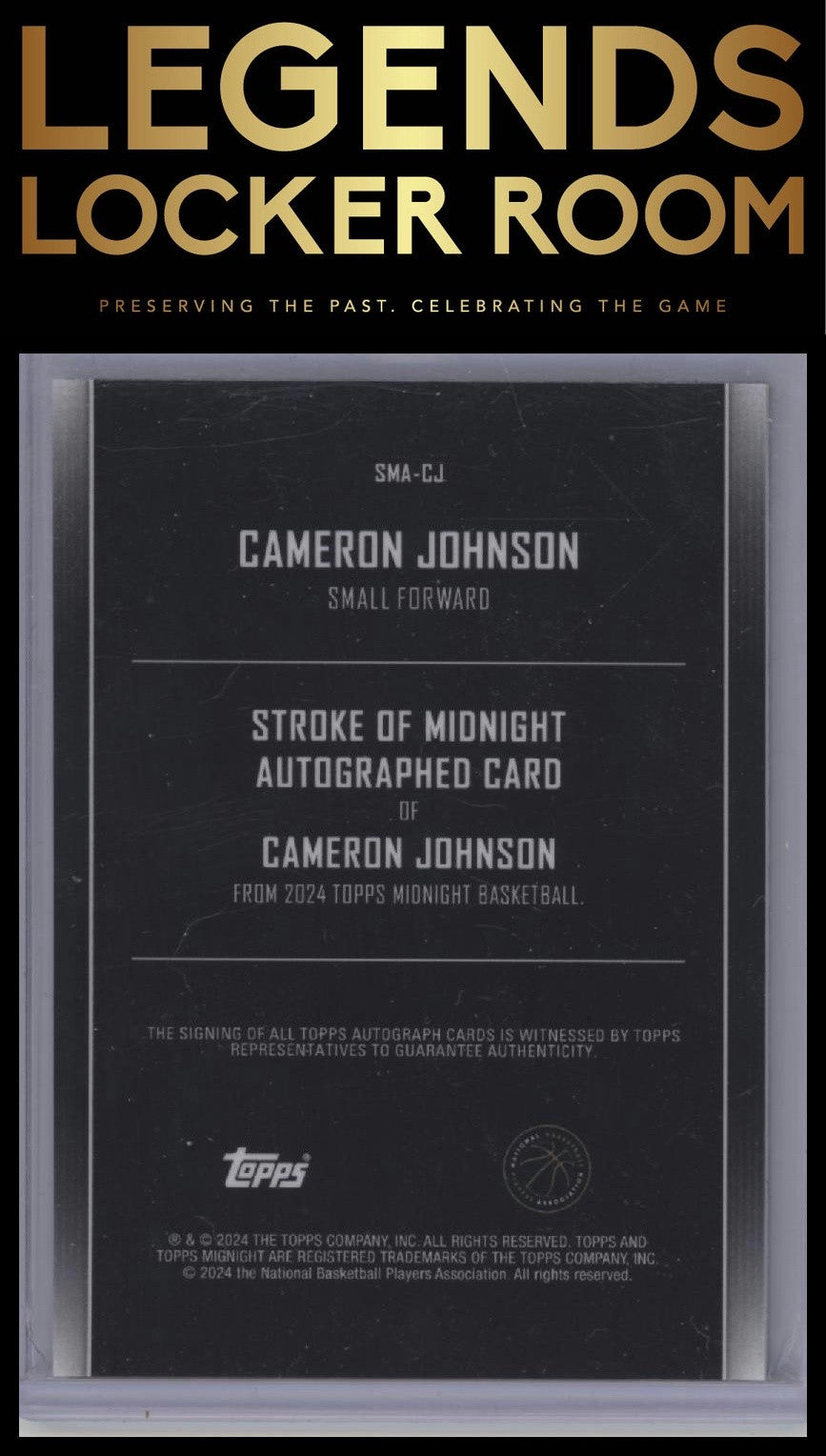 2023-24 Topps Midnight Cameron Johnson Stroke of Midnight Auto Moonrise /25