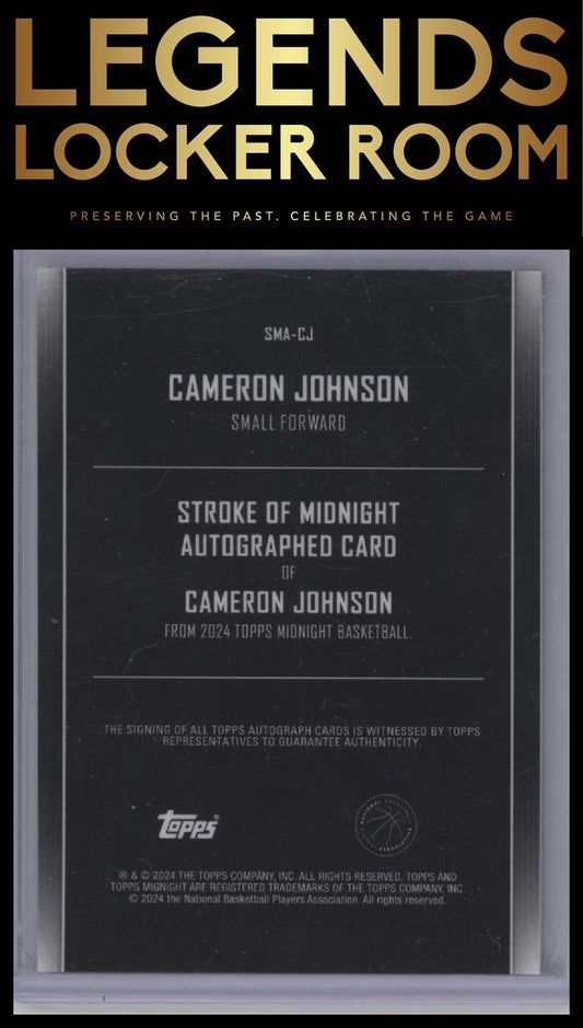 2023-24 Topps Midnight Cameron Johnson Stroke of Midnight Auto Moonrise /25