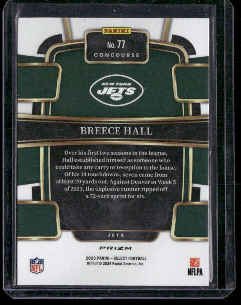 2023 Panini Select #77 Breece Hall Silver Prizms