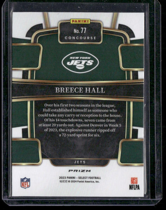 2023 Panini Select #77 Breece Hall Silver Prizms