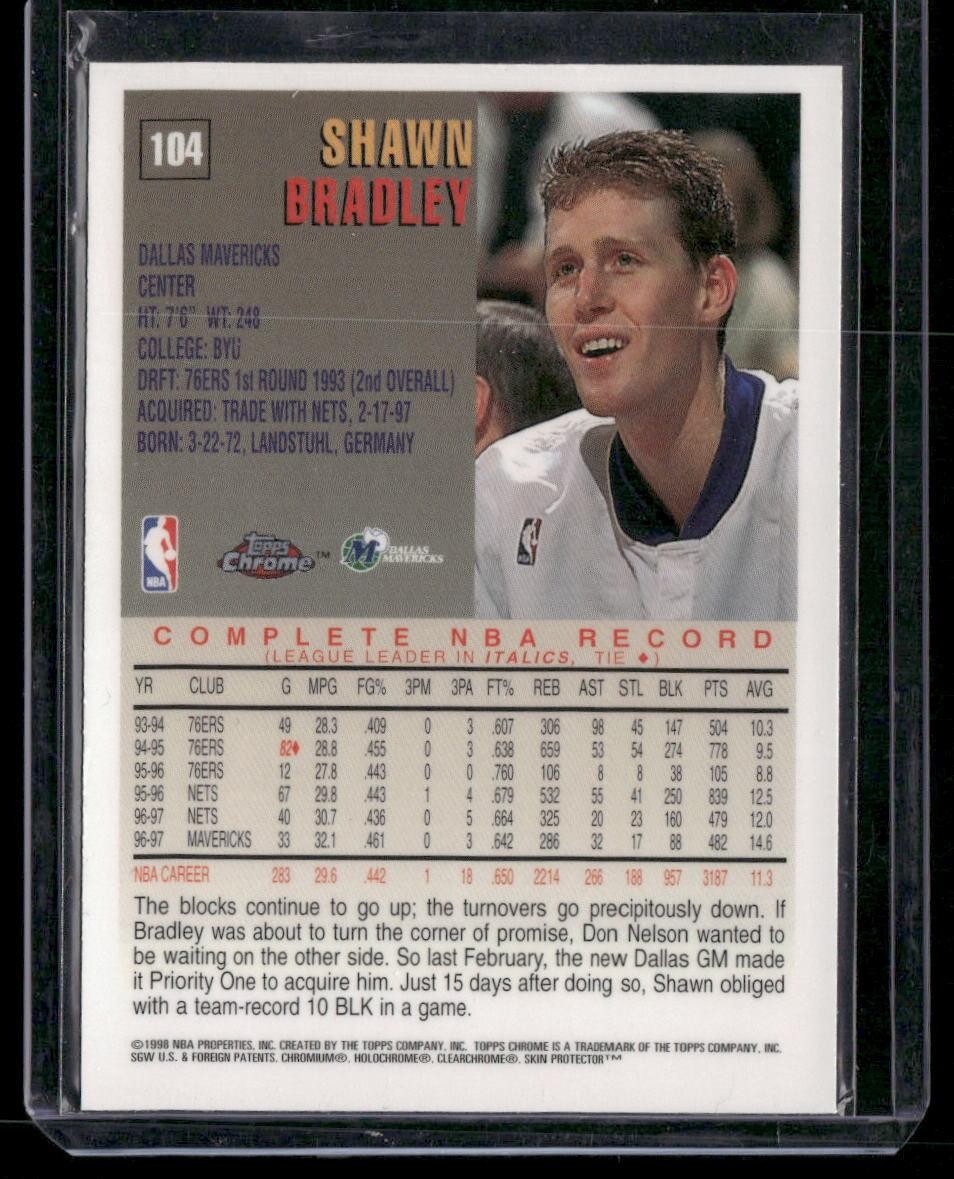 1997-98 Topps Chrome #104 Shawn Bradley