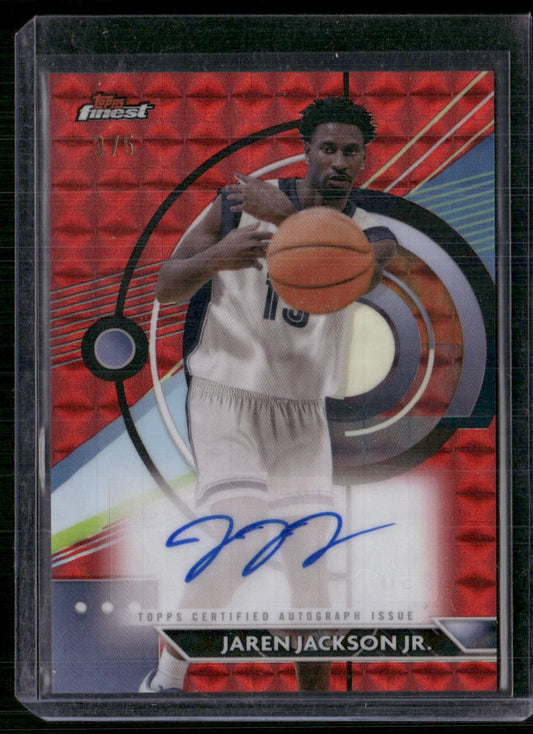2023-24 Finest #FA-JJJ Jaren Jackson Jr. Finest Autographs Red Refractors #/5