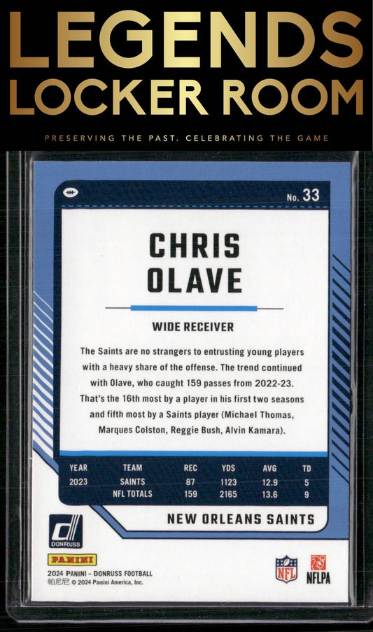 2024 Donruss #33 Chris Olave Press Proof Red