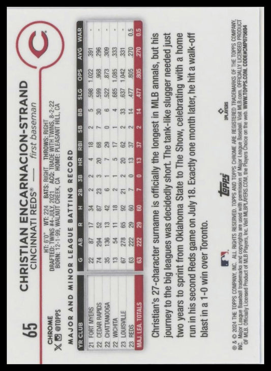 2024 Topps Chrome #65 Christian Encarnacion-Strand
