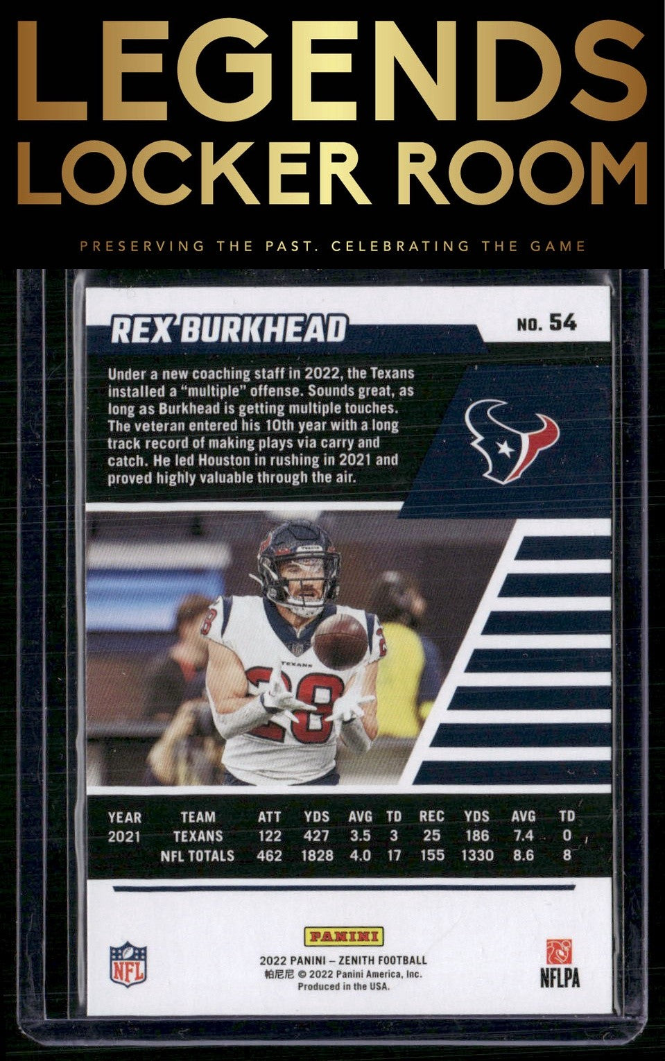 2022 Zenith #54 Rex Burkhead Retail