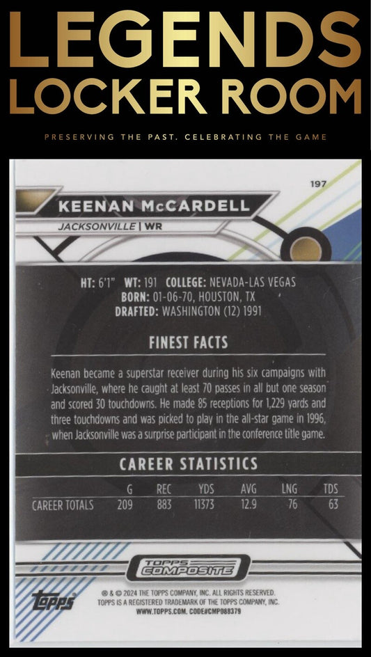 2023 Topps Composite #197 Keenan McCardell Finest Checkerboard Refractor