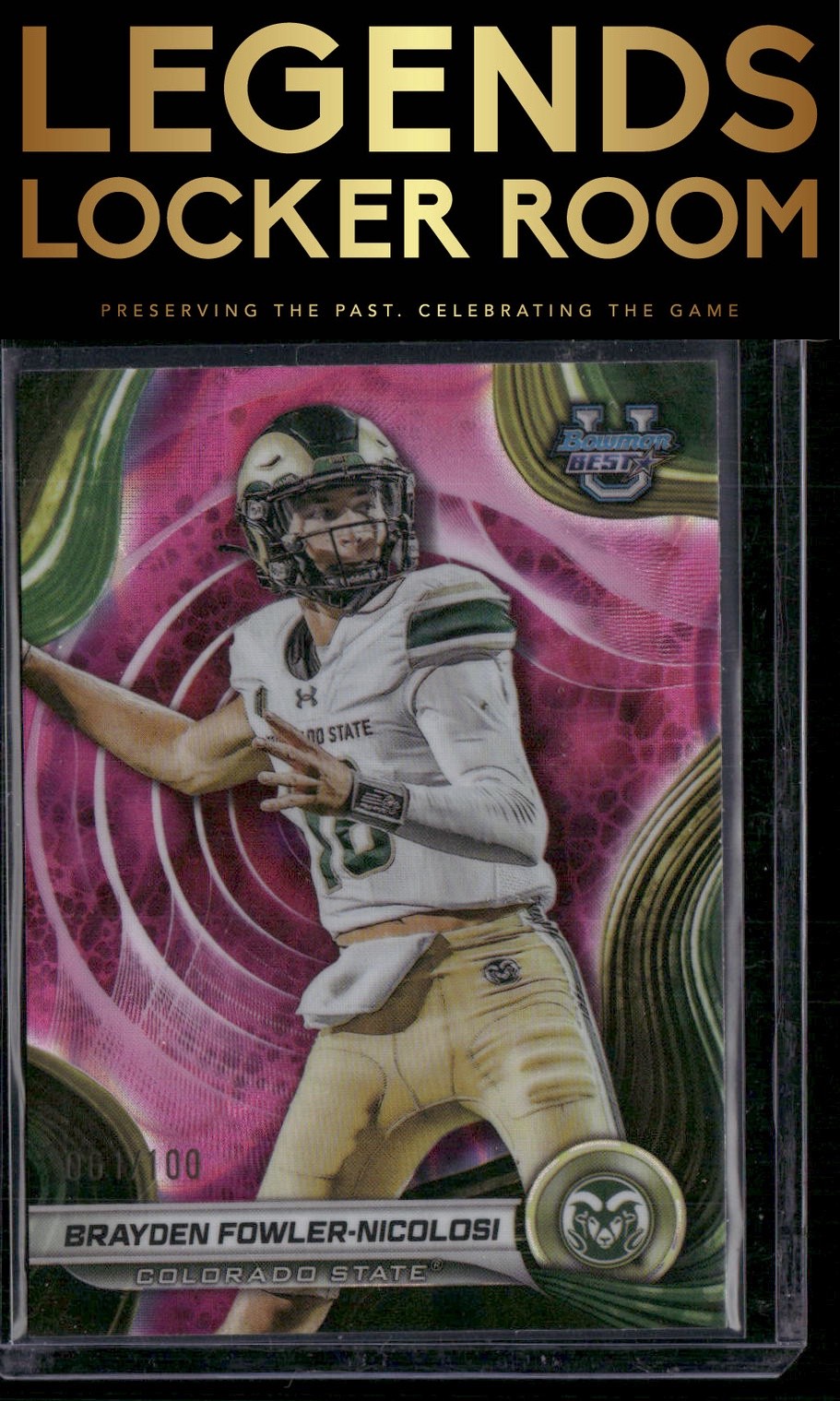 2024 Bowman University Best Brayden Fowler-Nicolosi Pink Lava Refractor #/100