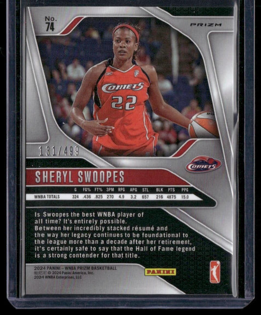 2024 Panini Prizm WNBA #74 Sheryl Swoopes Pulsar Prizms #/499