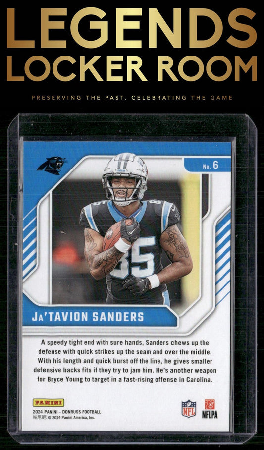 2024 Donruss #6 Ja'Tavion Sanders The Elite Series Rookies