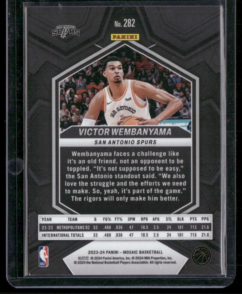 2023-24 Panini Mosaic #282 Victor Wembanyama