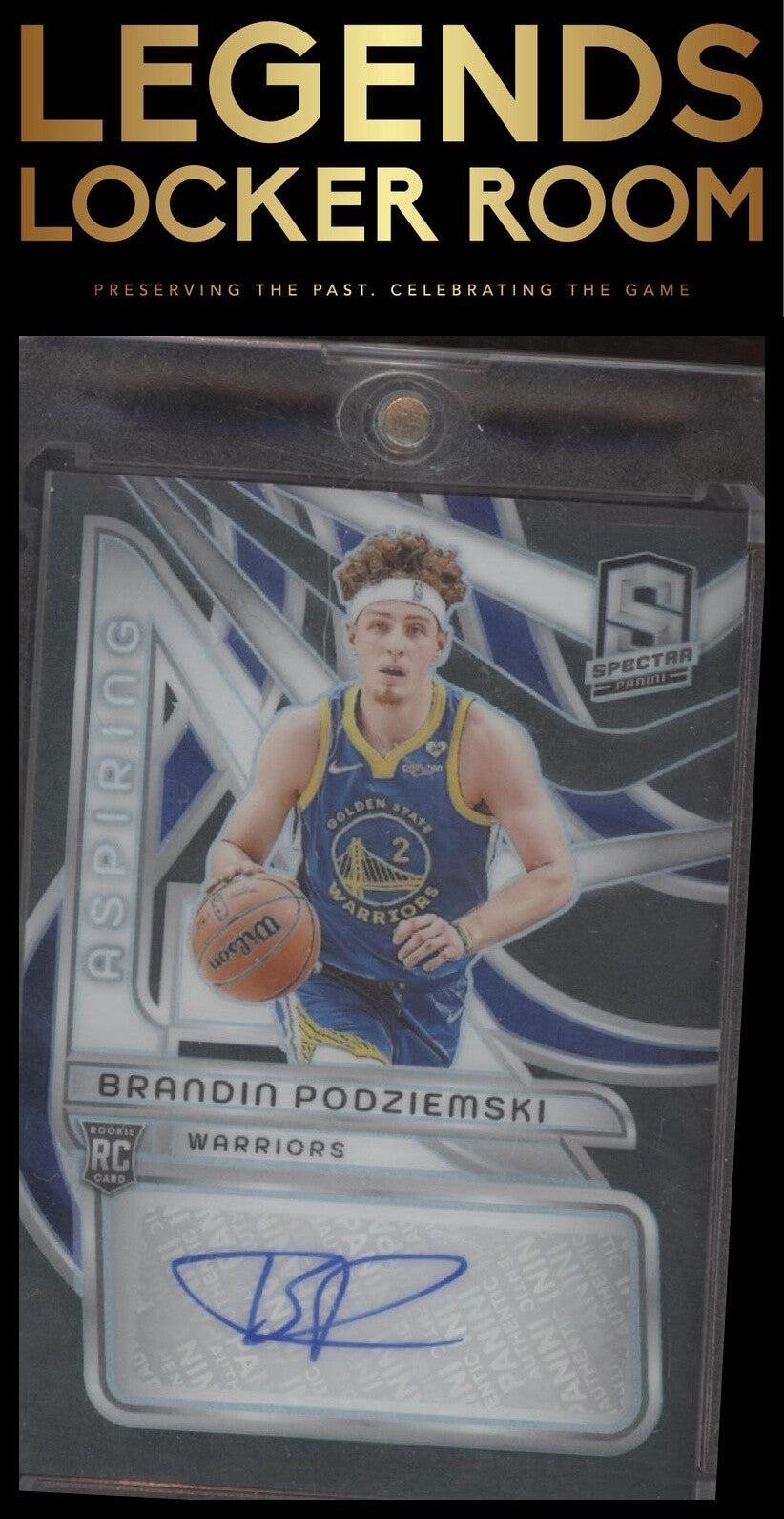2023-24 Panini Spectra #AA-BPZ Brandin Podziemski Aspiring Autographs #/65