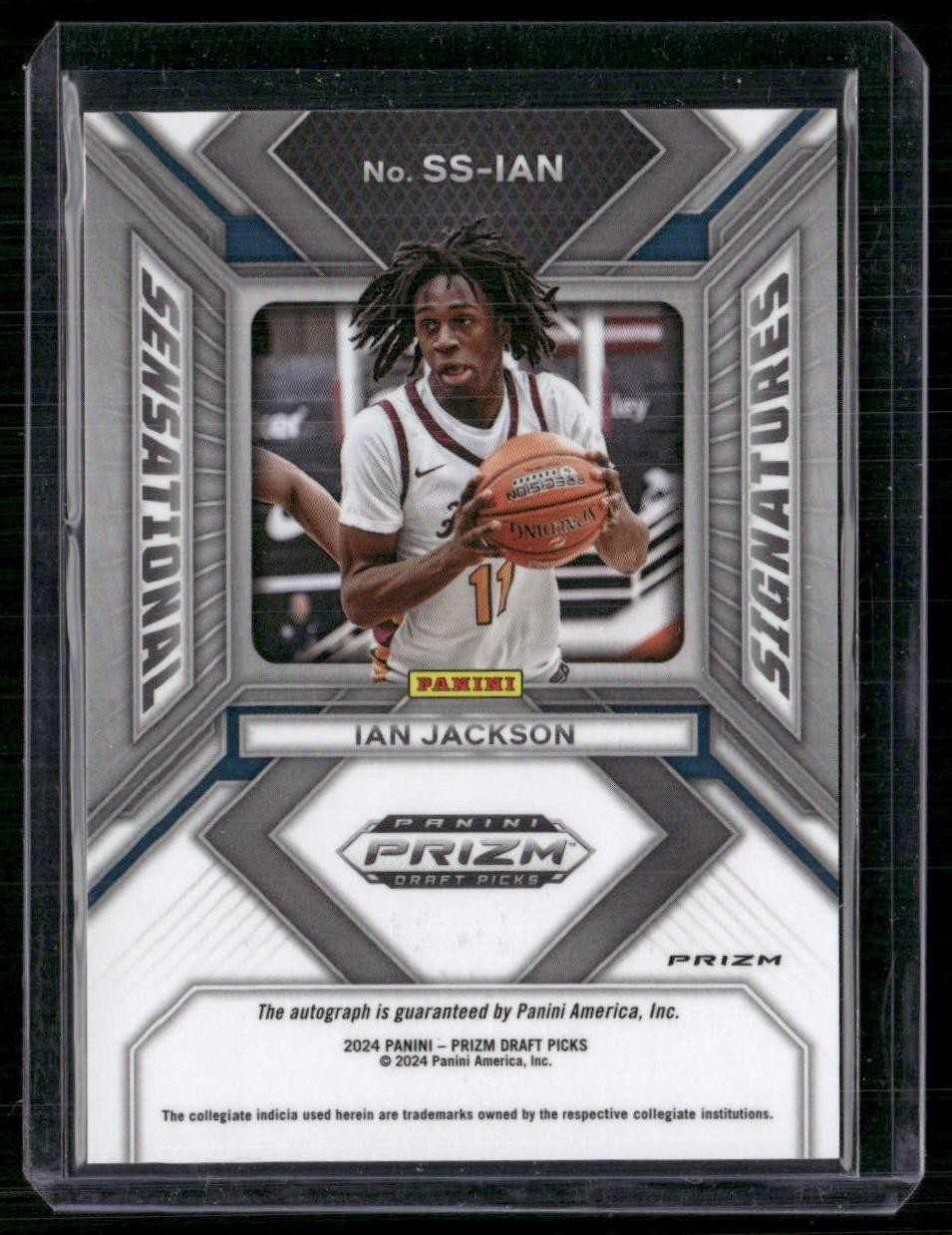 2024 Panini Prizm Draft Picks Ian Jackson Sensational Signatures Prizms Silver