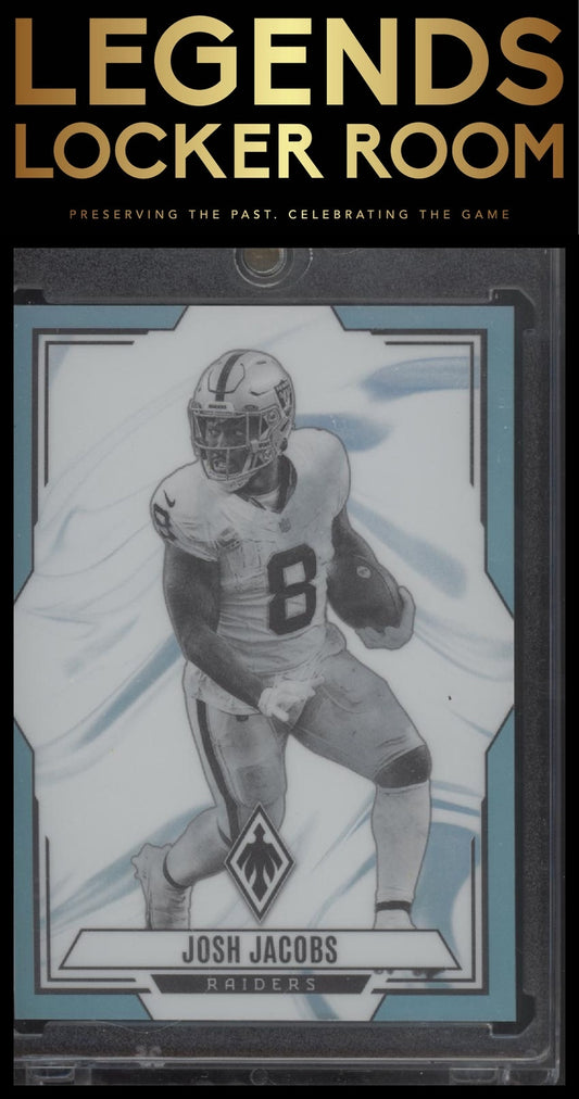 2023 Panini Phoenix #CON-3 Josh Jacobs Contours Teal #/150