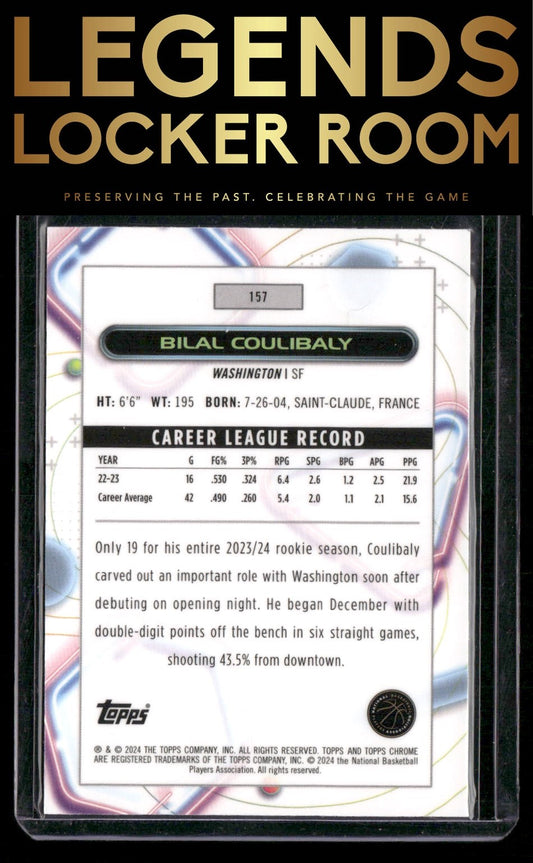 2023-24 Topps Chrome Cosmic #157 Bilal Coulibaly