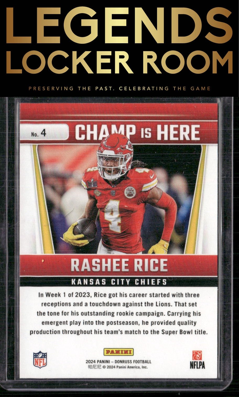 2024 Donruss #4 Rashee Rice Champ is Here Holo #/100