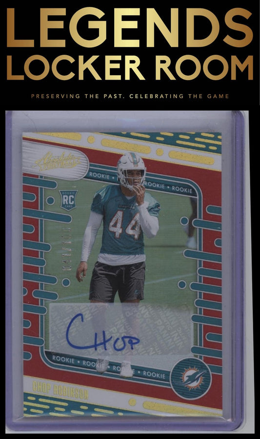 2024 Panini Absolute #121 Chop Robinson Signature Rookies Spectrum Red #/100
