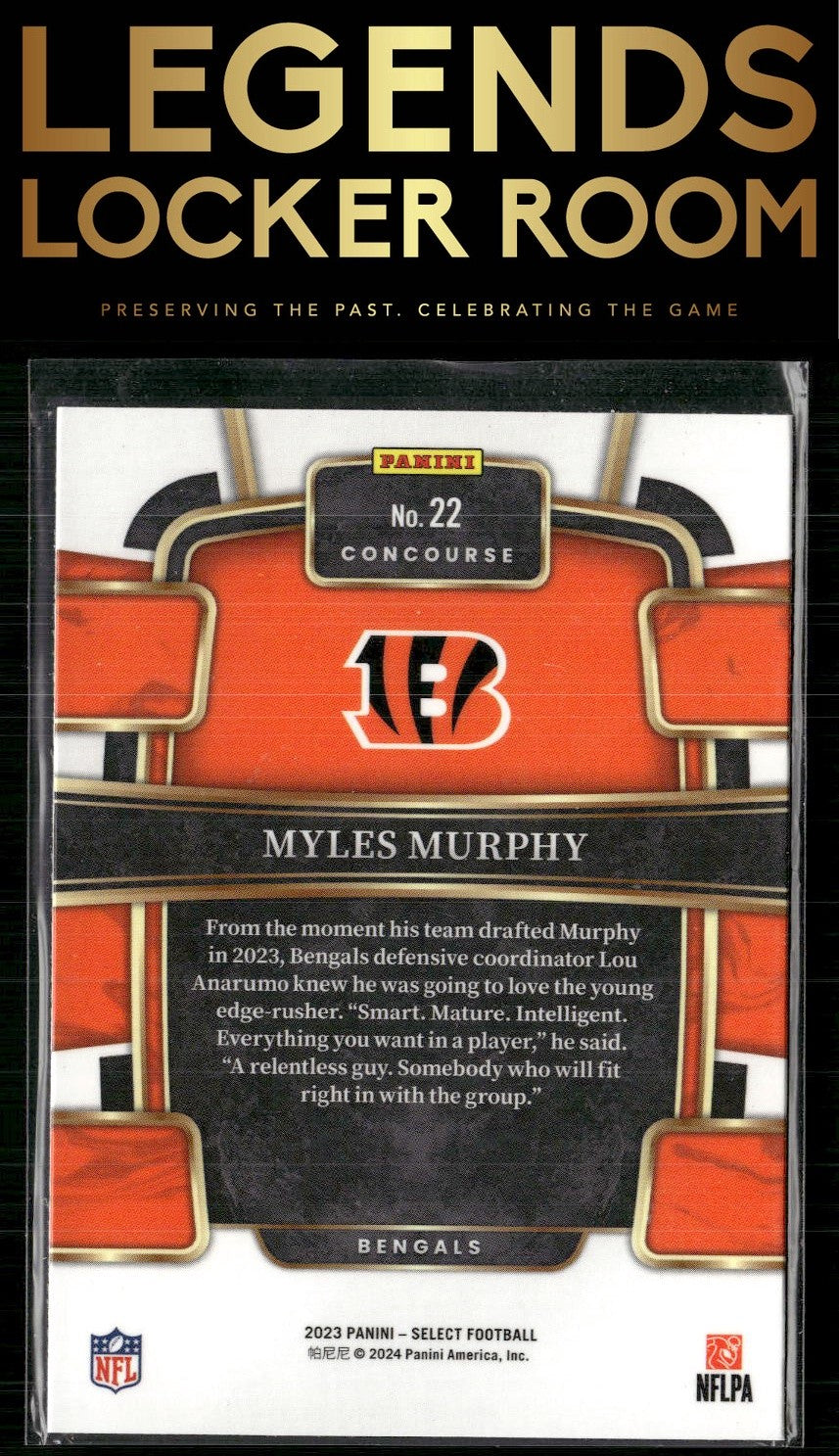 2023 Panini Select #22 Myles Murphy