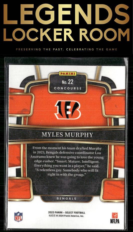 2023 Panini Select #22 Myles Murphy