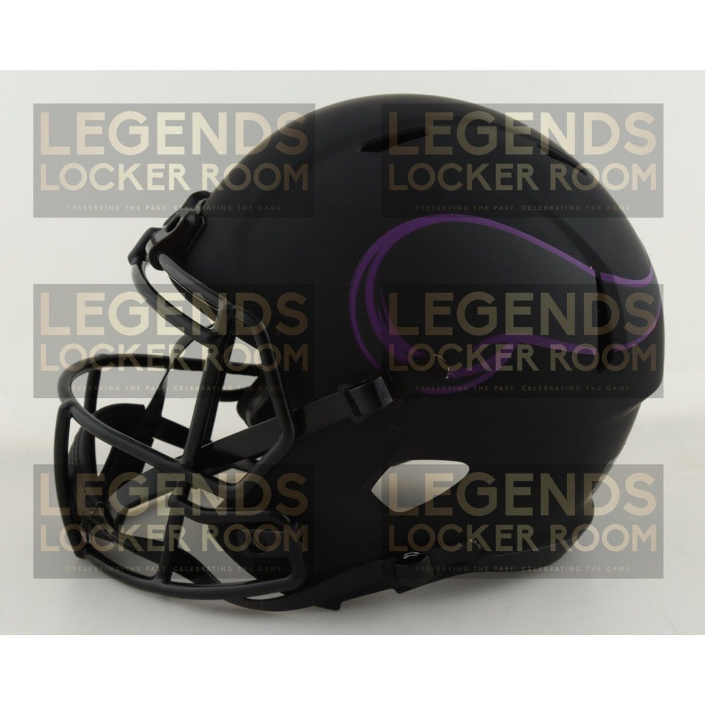 Cris Carter Signed Vikings Eclipse Matte Riddell Speed F/S Replica Helmet -