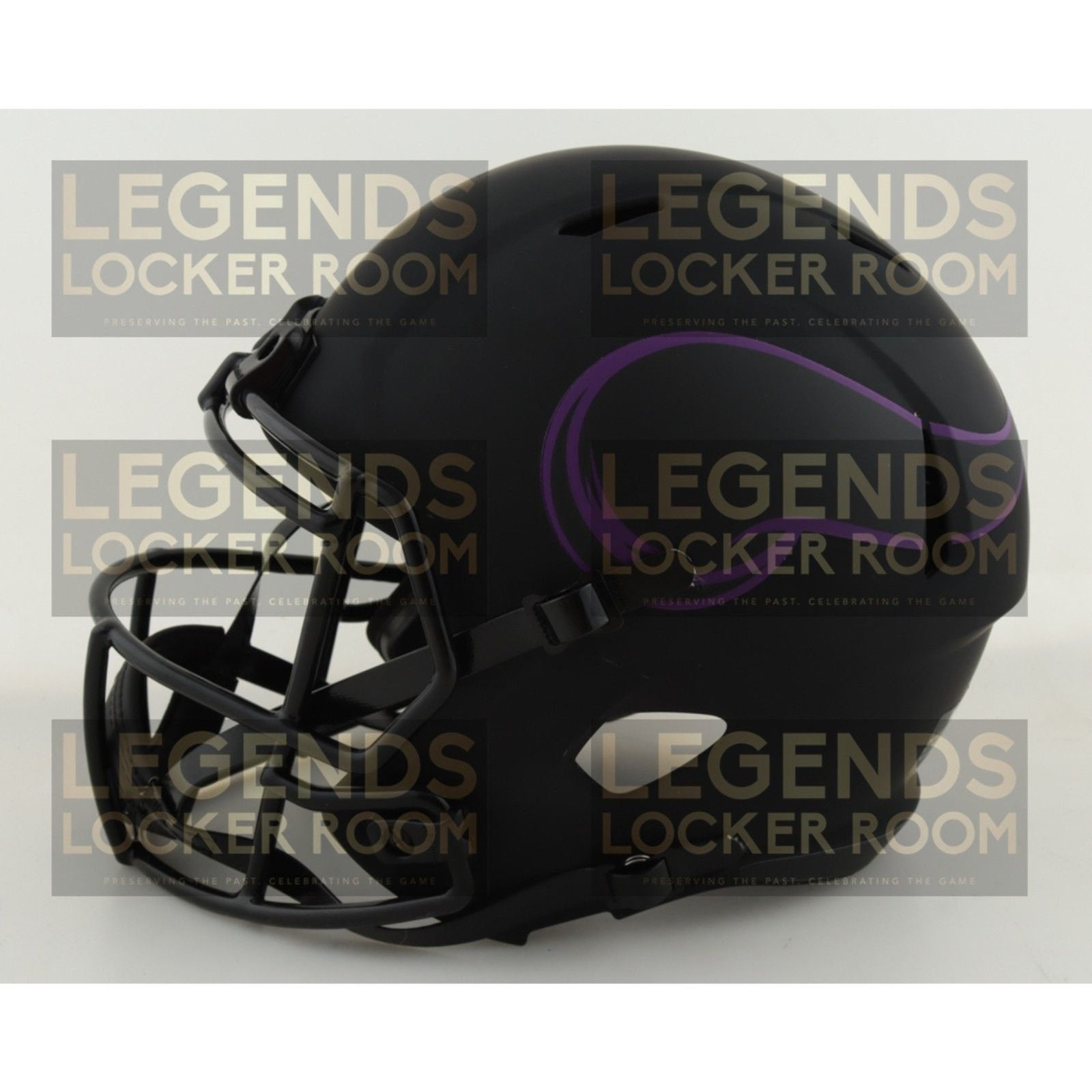 Cris Carter Signed Vikings Eclipse Matte Riddell Speed F/S Replica Helmet -