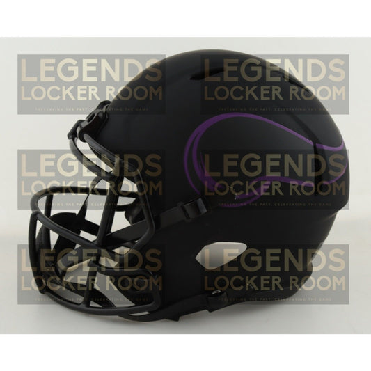 Cris Carter Signed Vikings Eclipse Matte Riddell Speed F/S Replica Helmet -