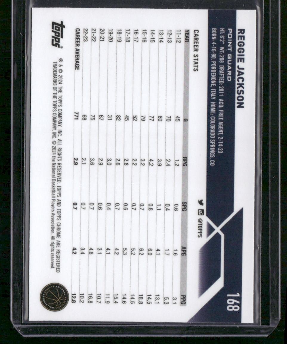 2023-24 Topps Chrome #168 Reggie Jackson