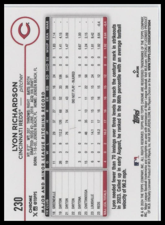 2024 Topps Chrome #230 Lyon Richardson