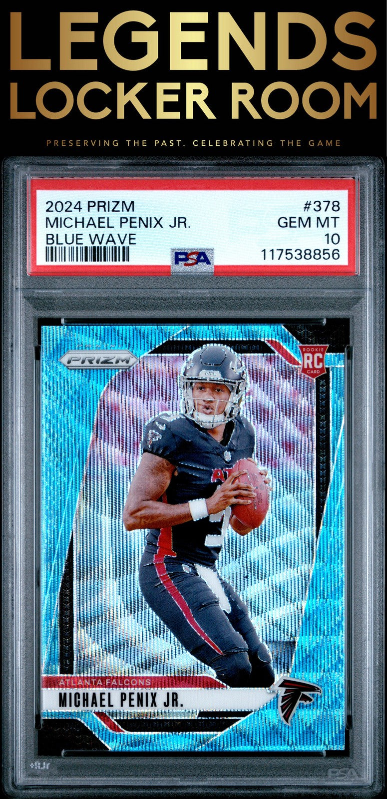 2024 Panini Prizm #378 Michael Penix Jr. Blue Wave PSA 10
