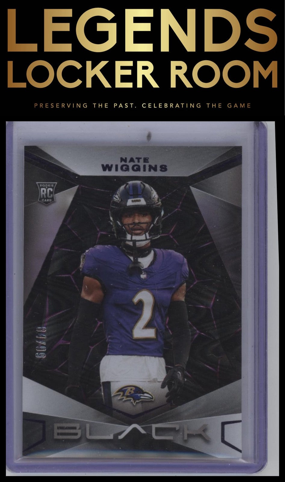 2024 Panini Black #180 Nate Wiggins Royal #/99