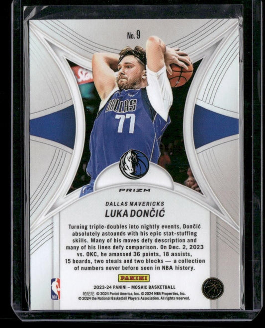 2023-24 Panini Mosaic #9 Luka Doncic Epic Performers Mosaic