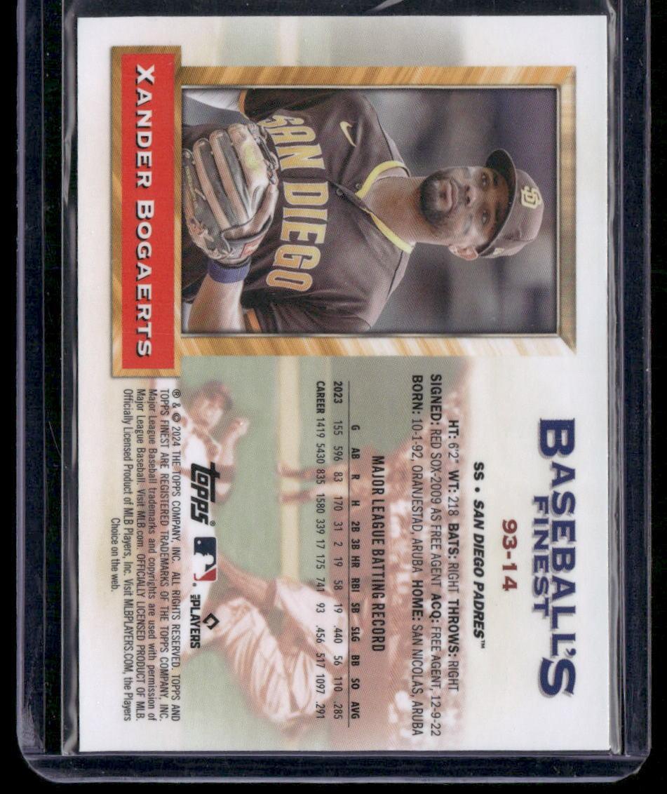 2024 Finest #93-14 Xander Bogaerts What If... 1993 Finest Prototypes
