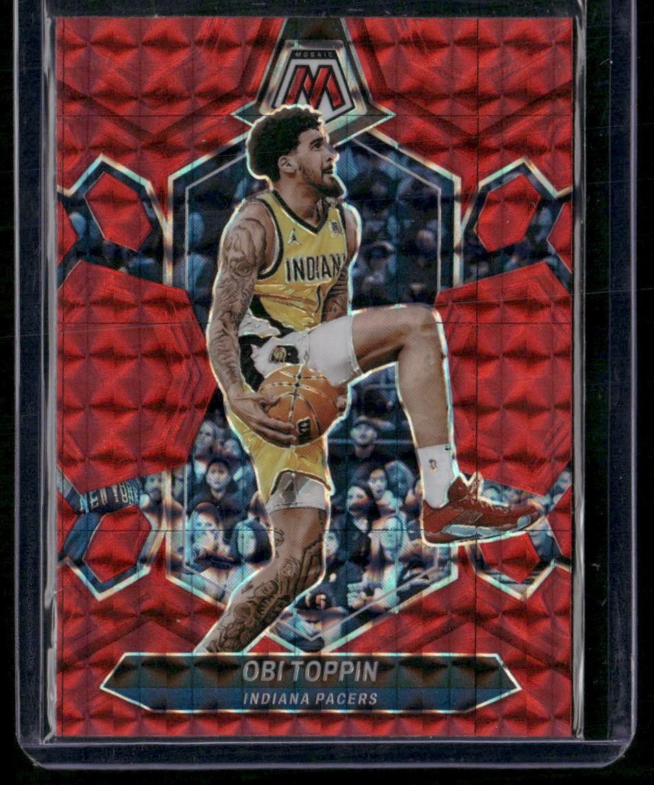 2023-24 Panini Mosaic #144 Obi Toppin Red