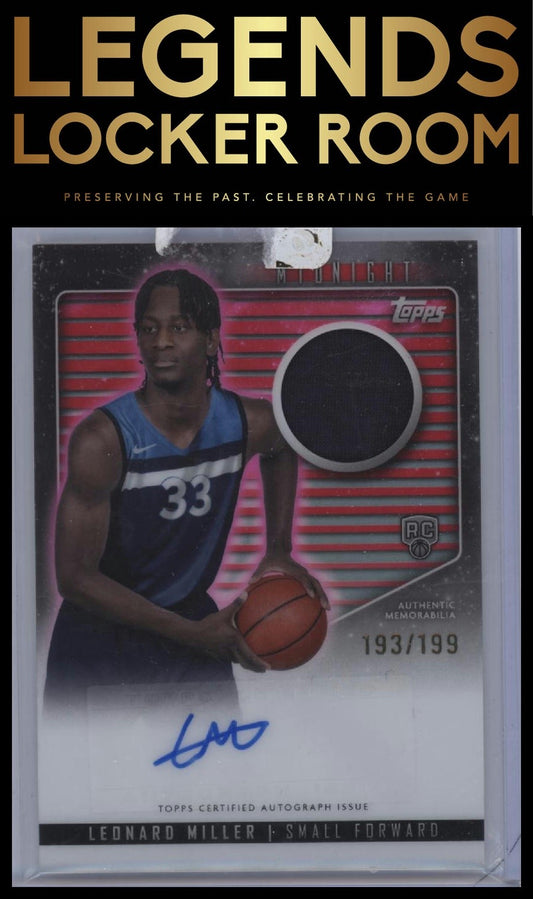 2023-24 Topps Midnight Leonard Miller Rookie Jersey Autographs Twilight #/199