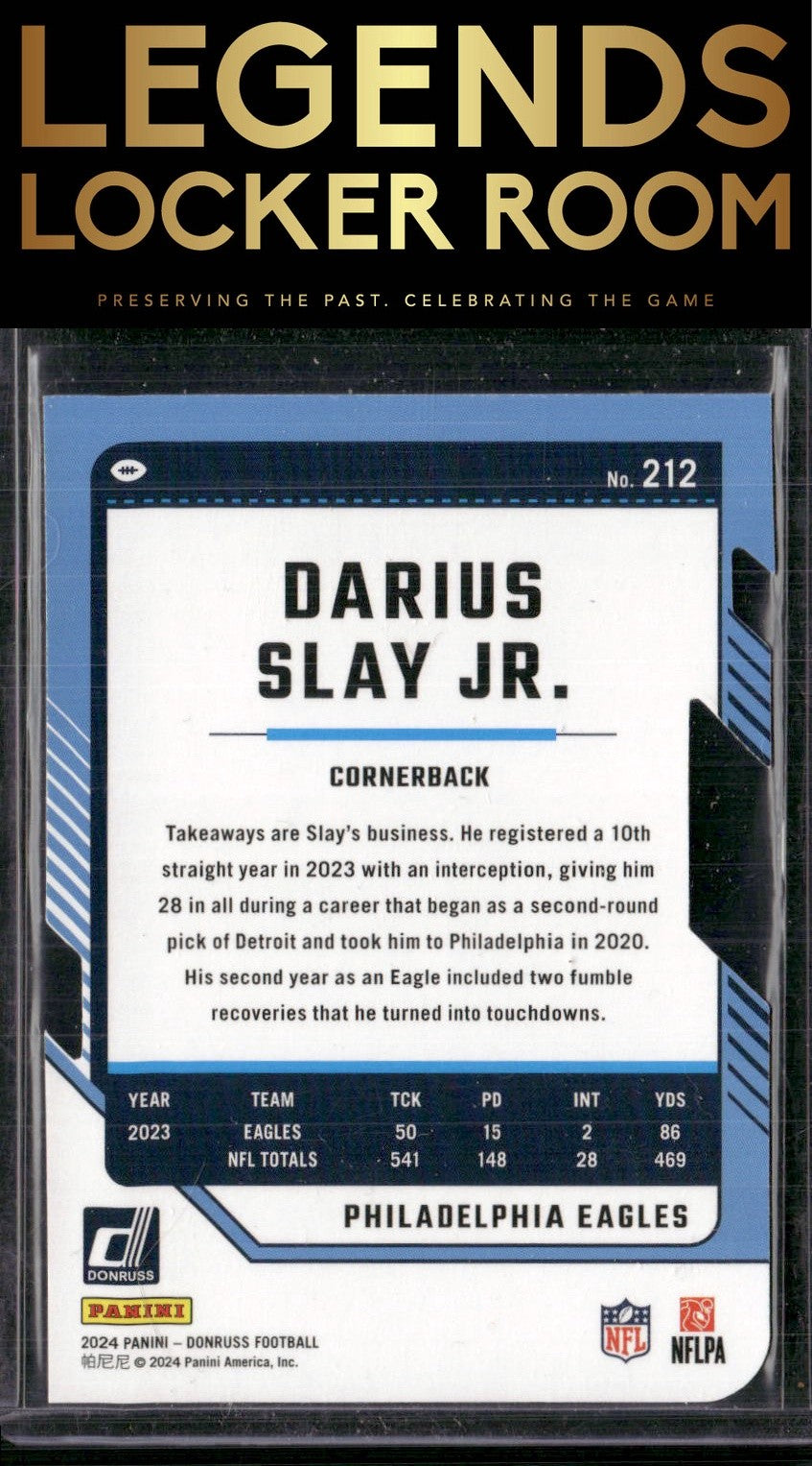 2024 Donruss #212 Darius Slay Jr. Press Proof Silver Die Cuts #/75